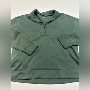 Lularoe Large Green Athletic Quarter-Zip Pullover